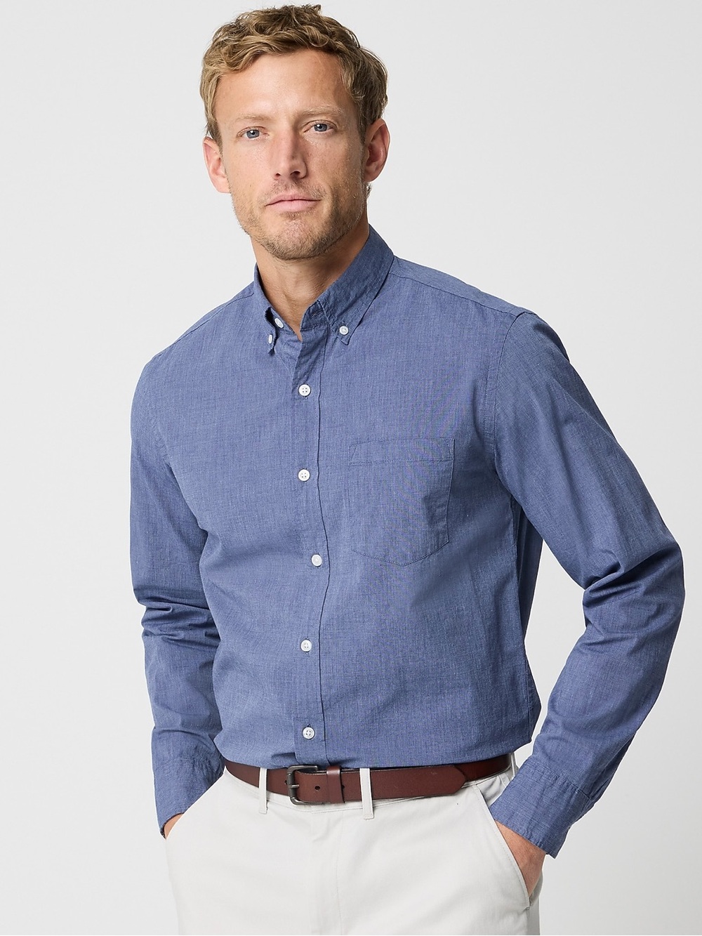 NWT J. Crew Classic Fit Stretch Button Down Shirt SZ MED